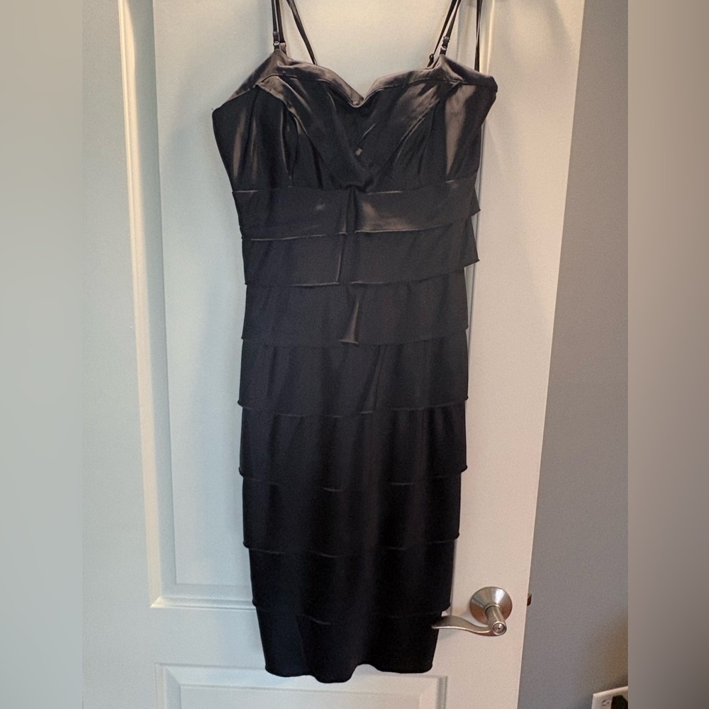 Elegant Black Tiered Dress